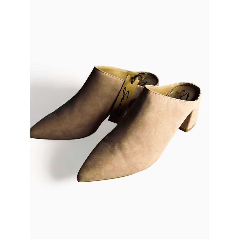 Seven7 Women’s Blush Monika Faux Leather Pointed Toe Slip On Mules Pink Sz 9 - Picture 2 of 7